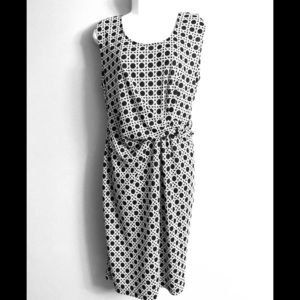 The Limited Cane Print Dress w/ Ruching detail